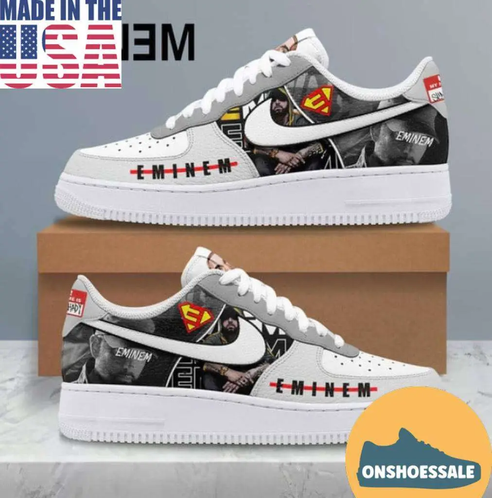 Eminem Nike Air Force 1 Shoes, Hip Hop Streetwear Sneakers - Best Gift Shoes