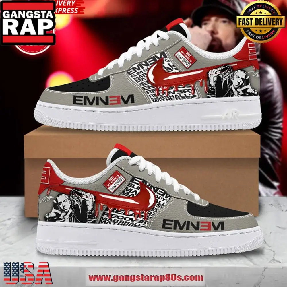 Eminem Slim Shady Limited Edition Air Force 1 Sneakers Shoes