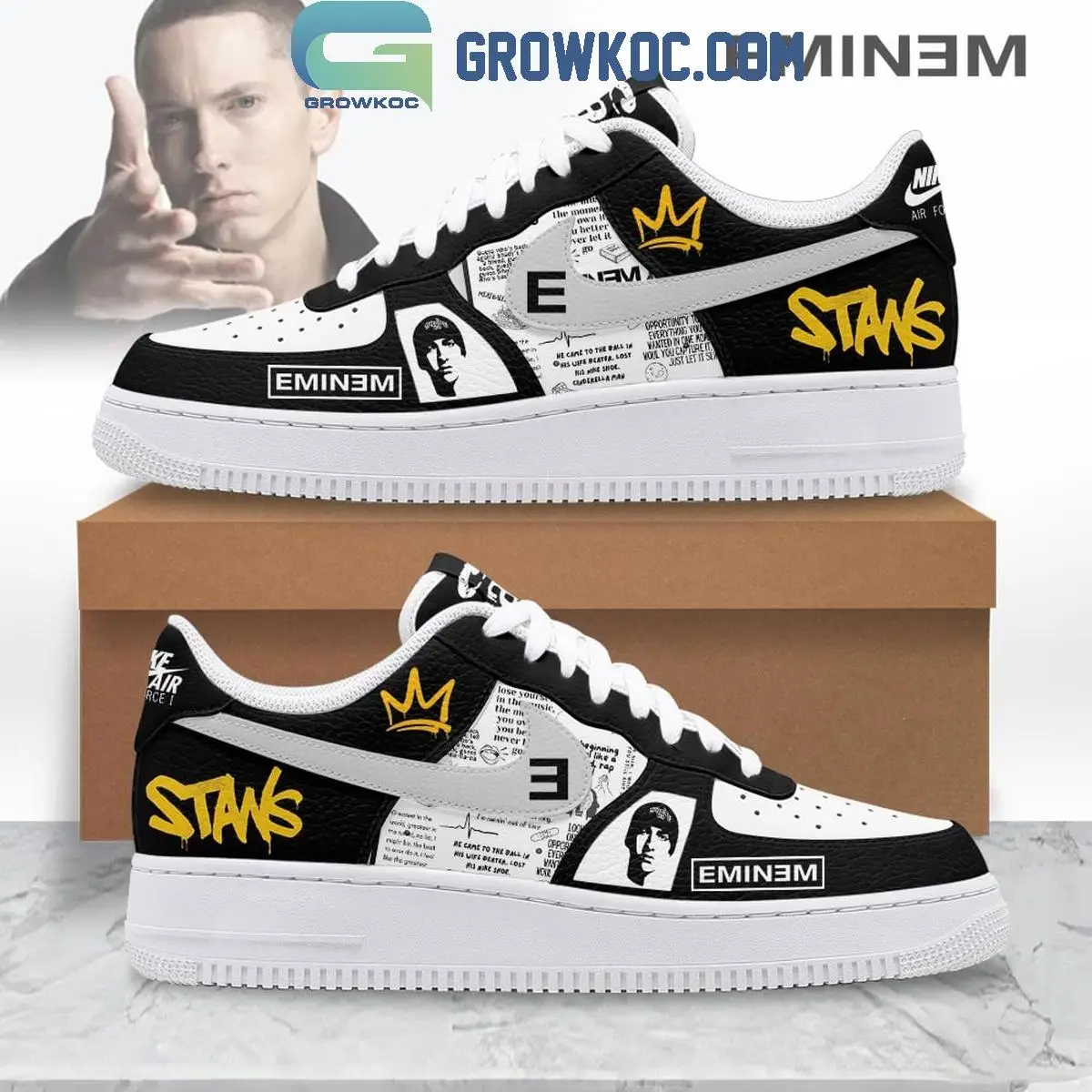 Eminem Stans New Edition Air Force 1 Shoes