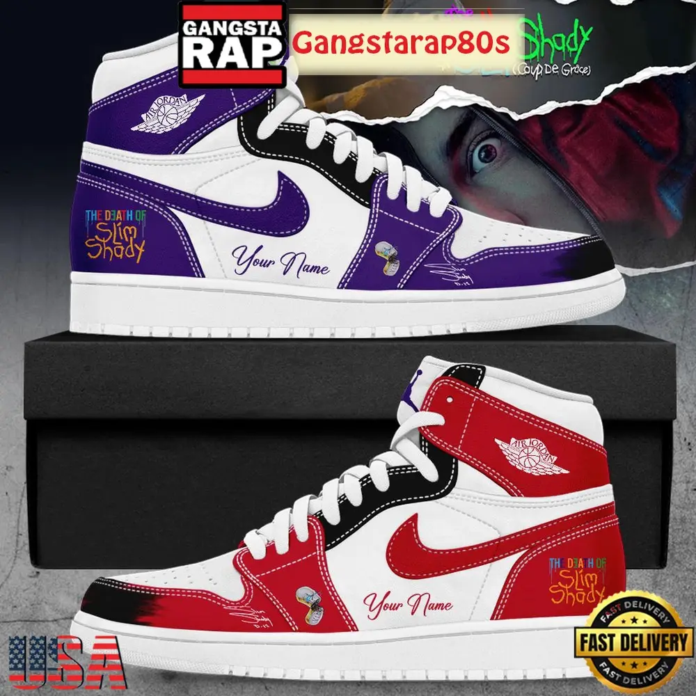 Eminem The Death Of Slim Shady 2026 Limited Edition Custom Air Jordan 1 Sneakers Shoes