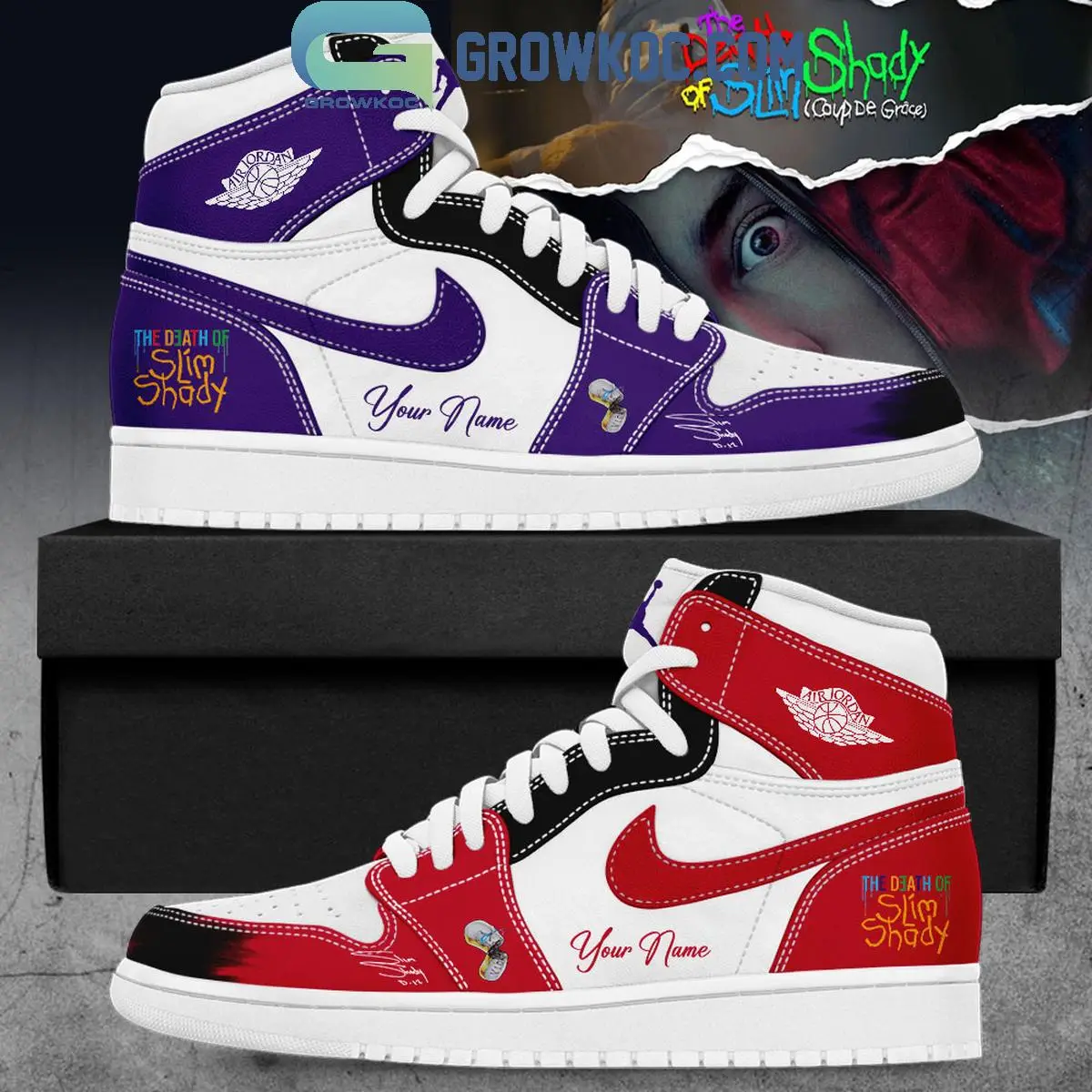 Eminem The Death Of Slim Shady Air Jordan 1 Shoes