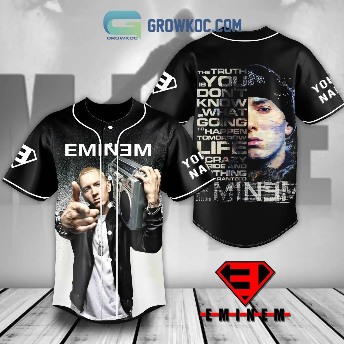Eminem The Truth Is You Don't Know What Is Going To Happen Tomorrow Baseball Jersey