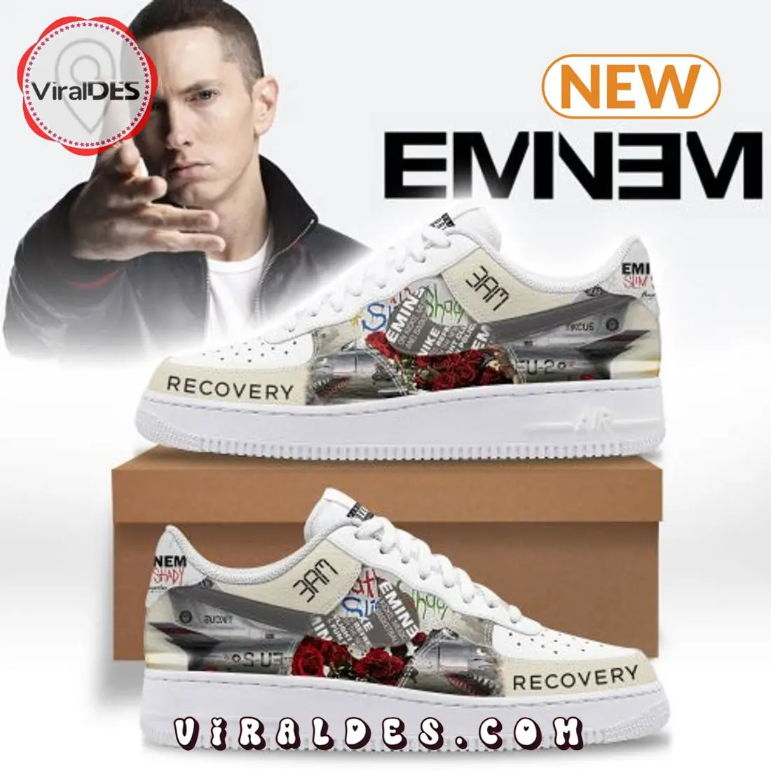 Eminem'd Recovery Air Force 1 Sneaker