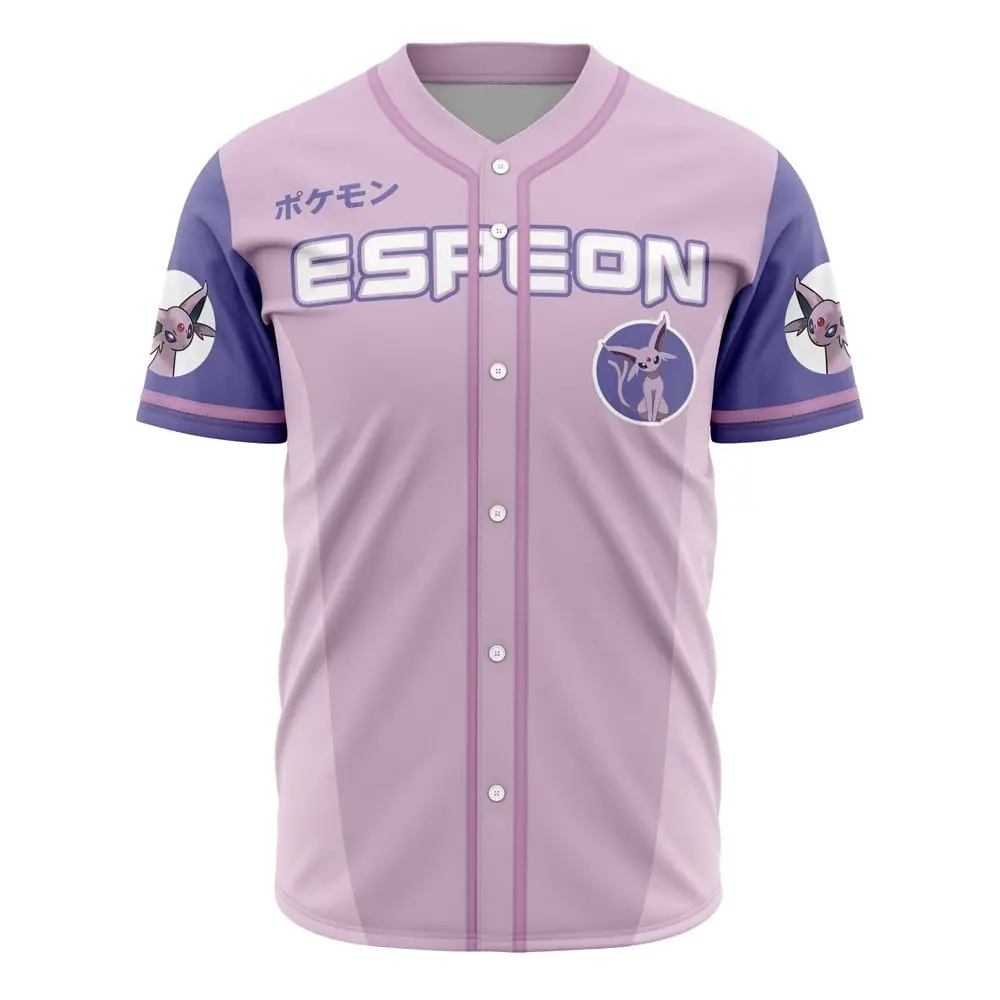 Espeon Baseball Jersey - Stylish Purple Anime Shirt For Fans