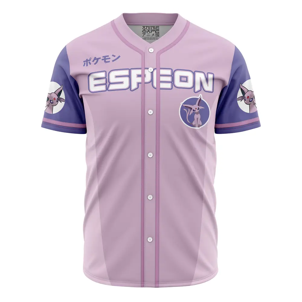 Espeon Themed Baseball Jersey - Stylish Pink & Purple Anime Apparel For Fans
