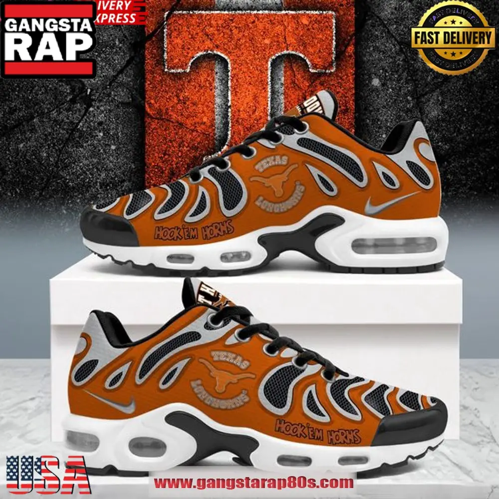 exas Longhorns Hook ‘Em Horns Air Max Plus Shoes Running Sneakers exas Longhorns Hook ‘Em Horns Air Max Plus Shoes Running Sneakers - Image 1