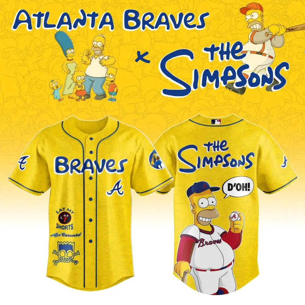 Exclusive Atlanta Braves X The Simpsons Jersey - Limited Edition Collector'S Item!