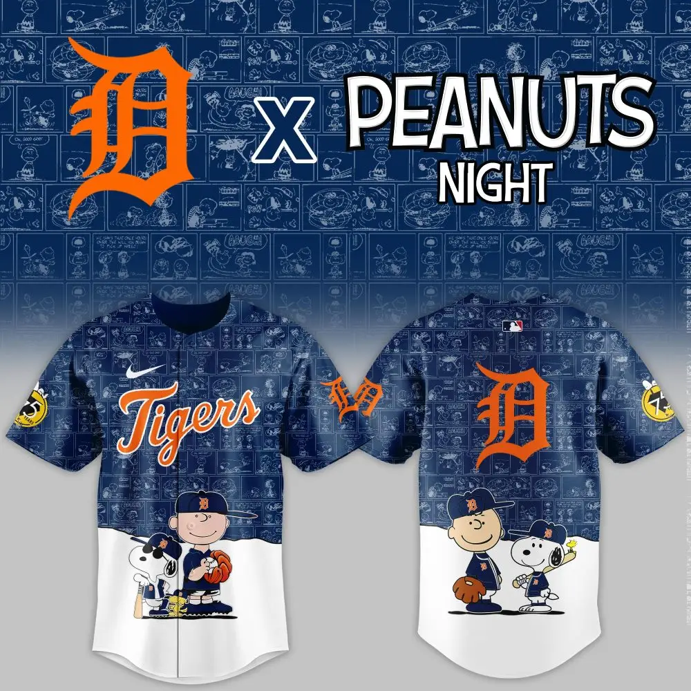 Exclusive Detroit Baseball X Peanuts Night Jersey – Limited Edition Fan Gear! Exclusive Detroit Baseball X Peanuts Night Jersey – Limited Edition Fan Gear! - Image 1