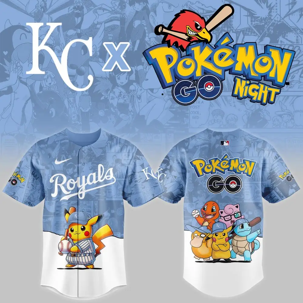 Exclusive Kc Royals X Pokémon Go Night Jersey – Limited Edition Fan Gear!