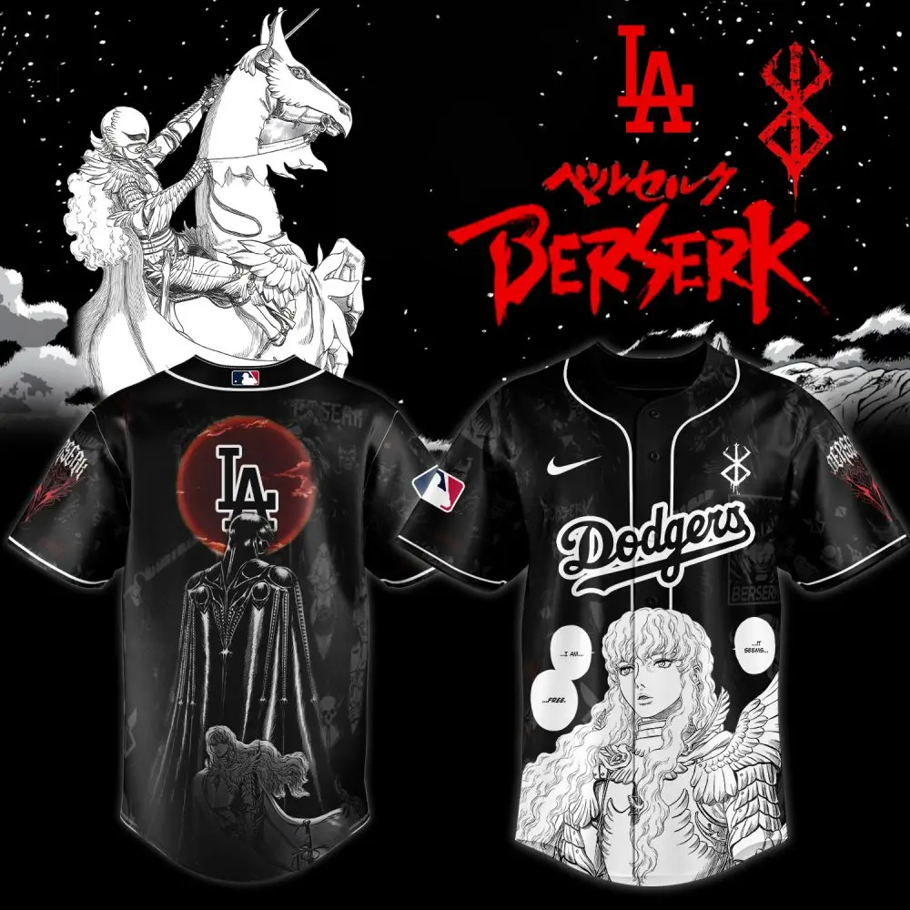 Exclusive La Dodgers X Berserk Anime Jersey - Limited Edition Fan Gear
