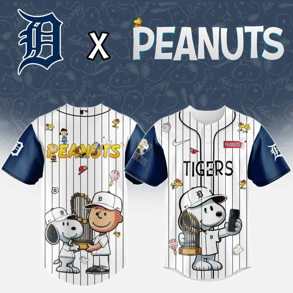 Exclusive Peanuts X Tigers Baseball Jersey – Iconic Snoopy & Friends Design