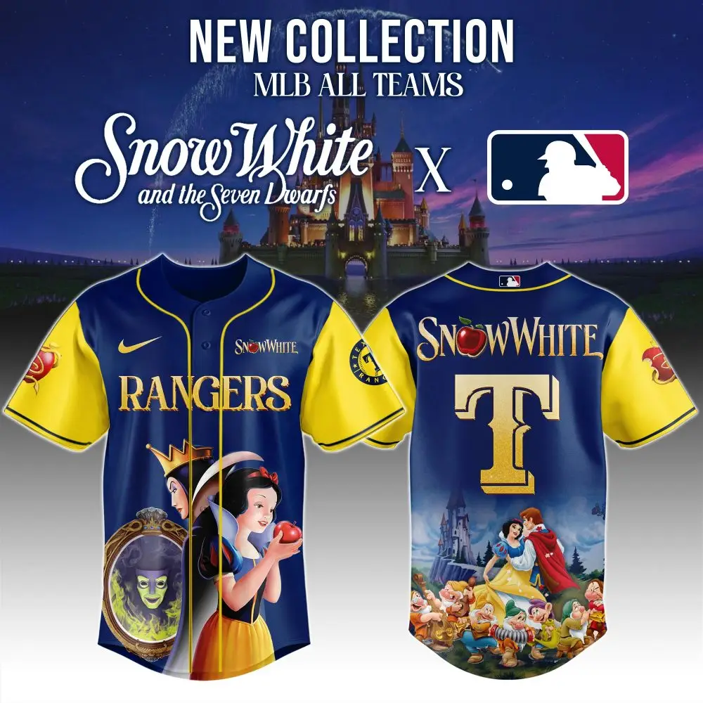 Exclusive Snow White Mlb Rangers Jersey - Limited Edition Disney Collaboration