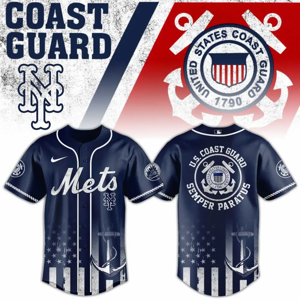 Exclusive Us Coast Guard Mets Jersey - Patriotic Baseball Apparel For Fans