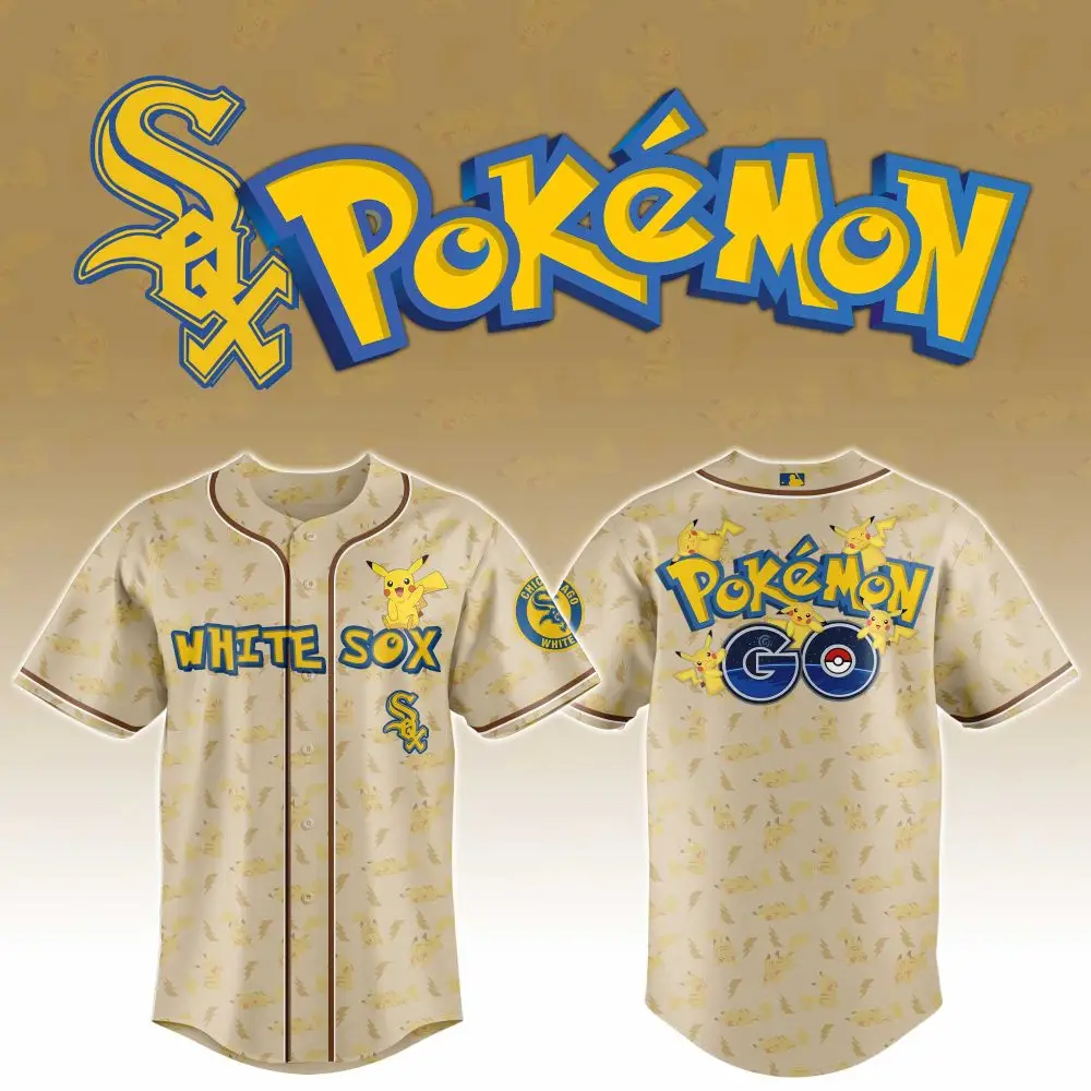 Exclusive White Sox Pokémon Jersey - Limited Edition Pikachu Design For Fans!