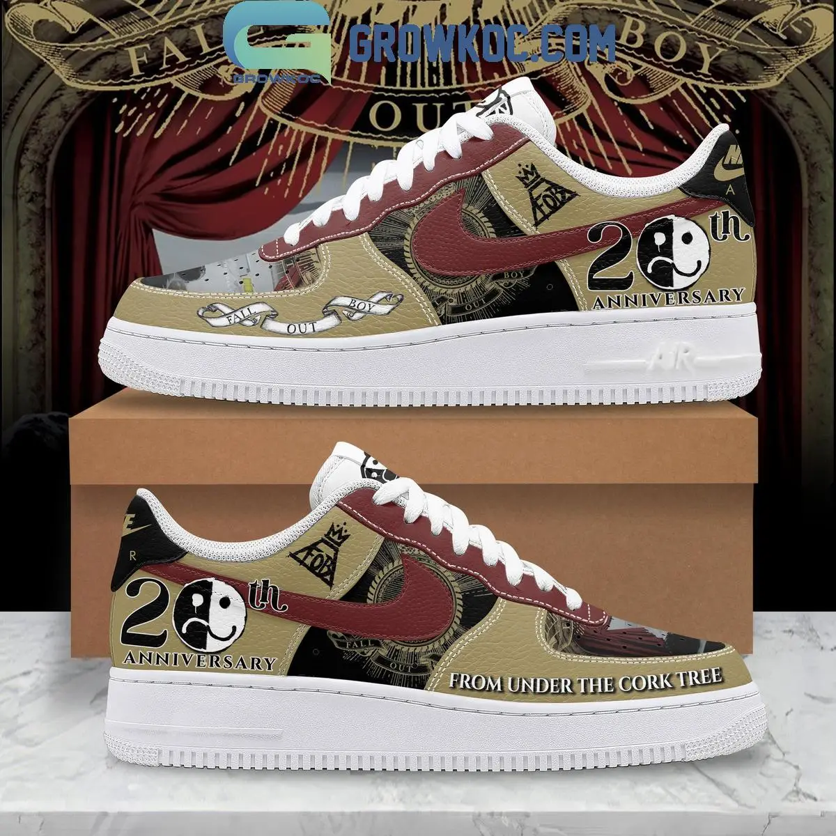 Fall Out Boy 20th Anniversary From Under The Cork Tree Air Force 1 Shoes