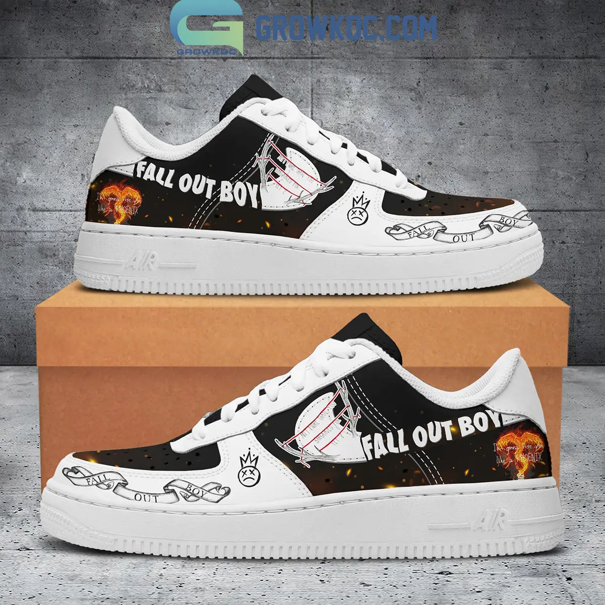 Fall Out Boy Save Rock Fan Air Force 1 Shoes