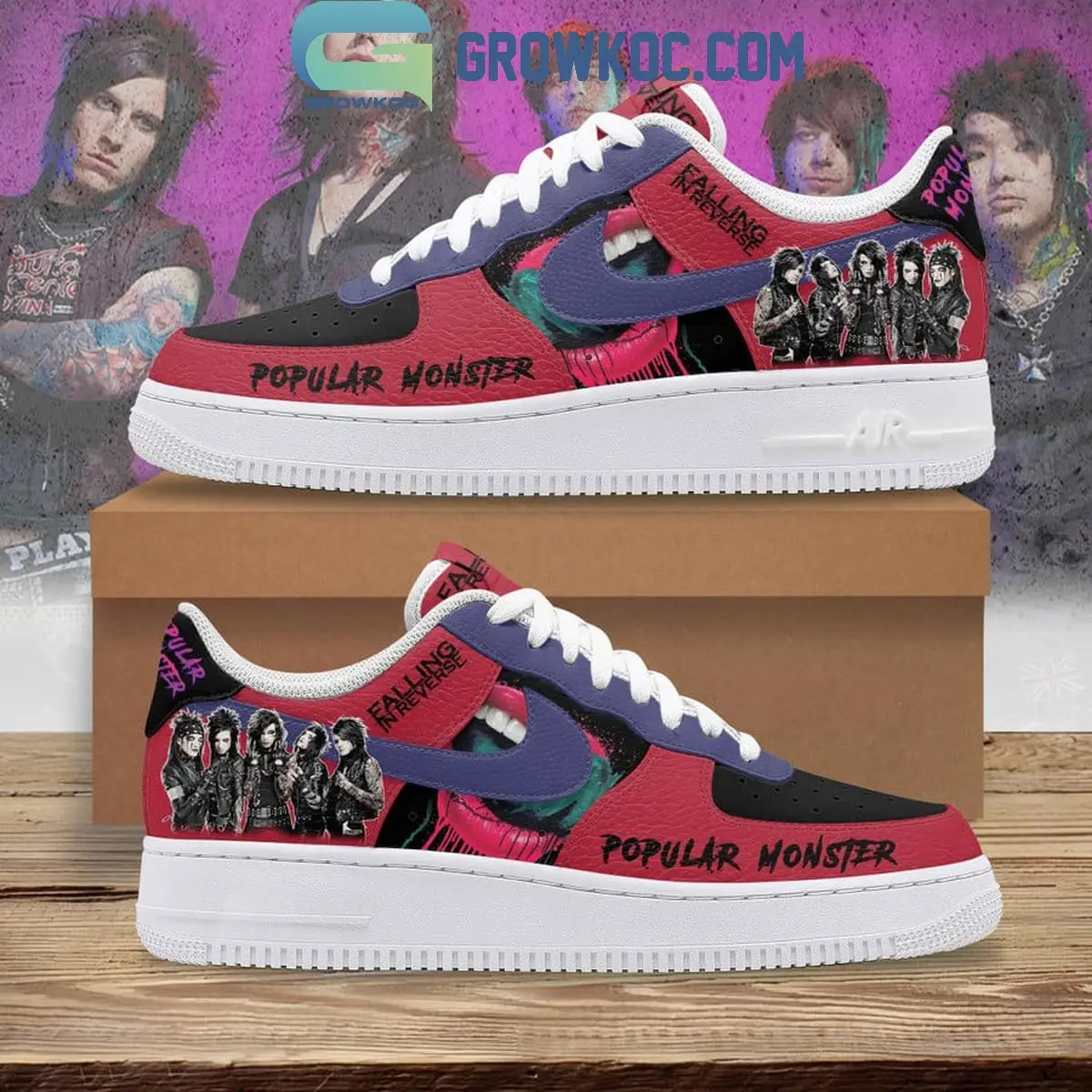 Falling In Reverse Popular Monster Air Force 1 Shoes Falling In Reverse Popular Monster Air Force 1 Shoes - Image 1