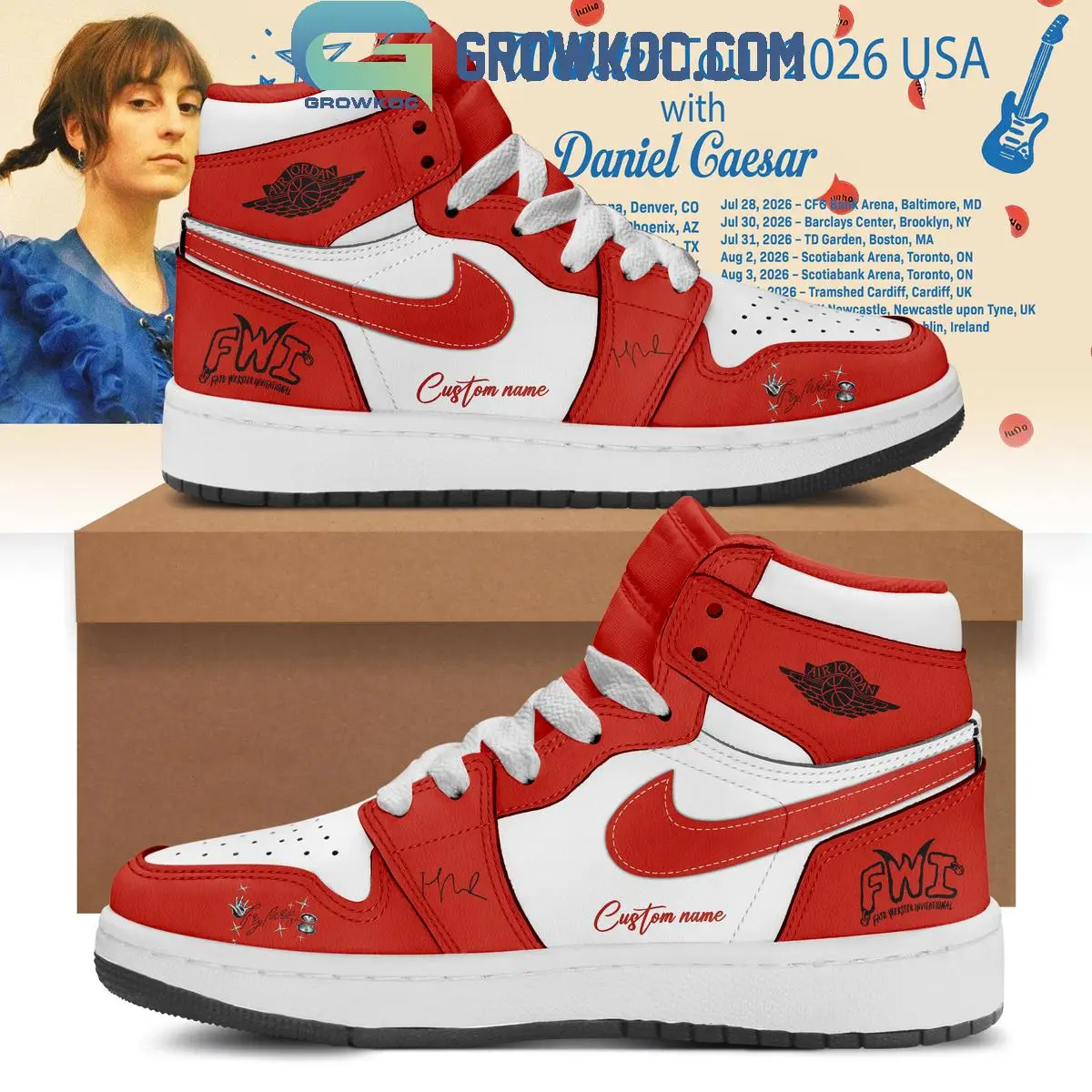 Faye Webster Tour 2026 Air Jordan 1 Shoes