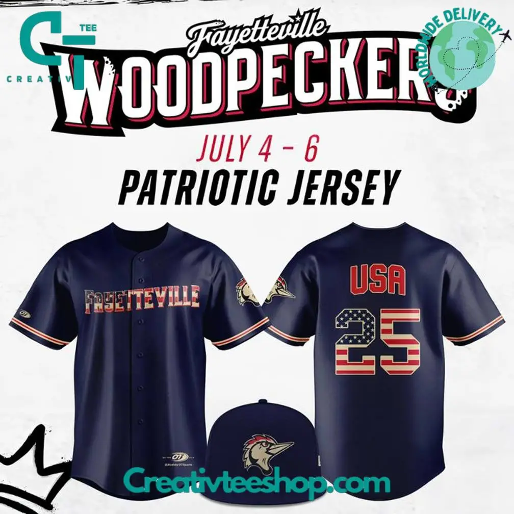 Fayetteville Woodpeckers X 2025 Patriotic Night Special Baseball Jersey