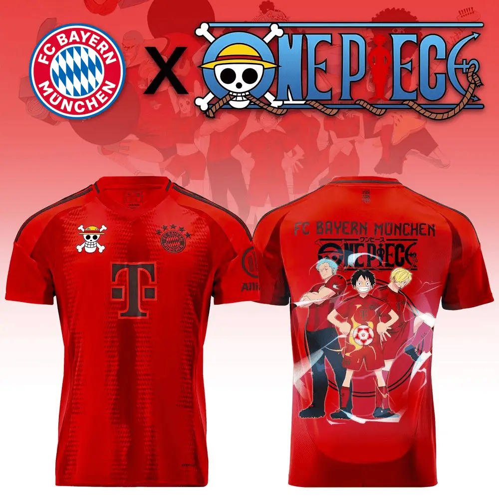 FC Bayern Munich x One Piece Jersey Bayern Munich Merch Unique Father's Day Gifts - Tazila