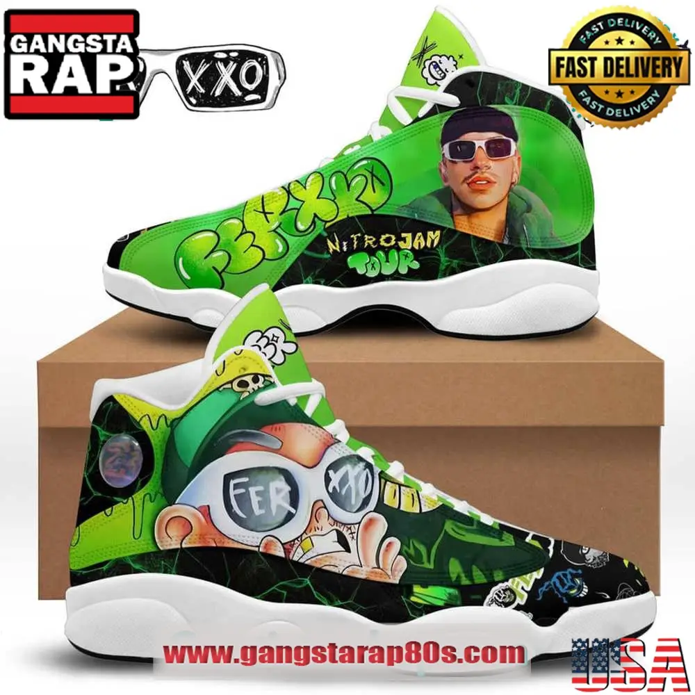 Feid Ferxxo NItro Jam Tour Air Jordan 13 Sneakers Shoess Feid Ferxxo NItro Jam Tour Air Jordan 13 Sneakers Shoess - Image 1