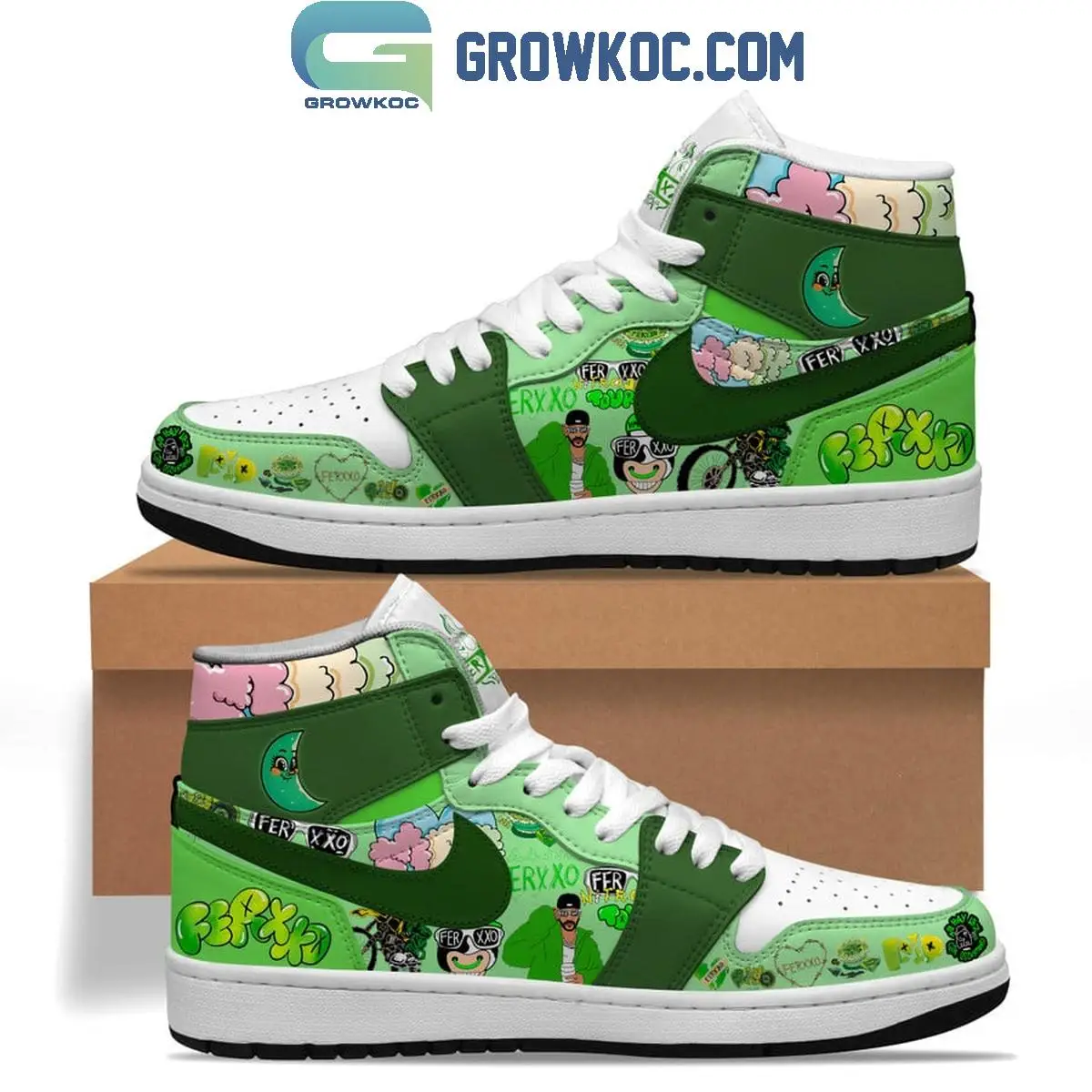 Ferxxo Night A Feid Inspired Party Air Jordan 1 Shoes Ferxxo Night A Feid Inspired Party Air Jordan 1 Shoes - Image 1