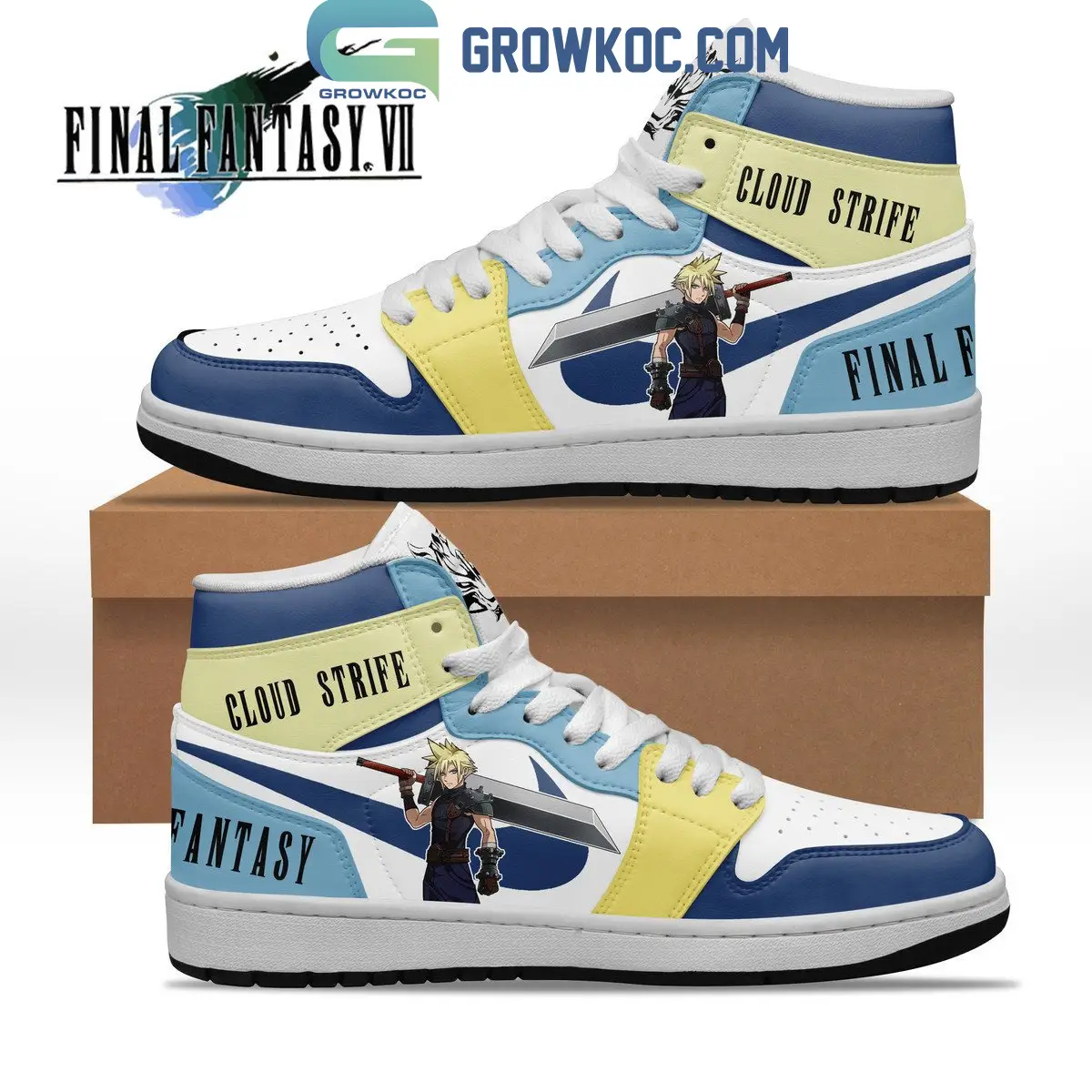 Final Fantasy VII Cloud Strife Fan Air Jordan 1 Shoes