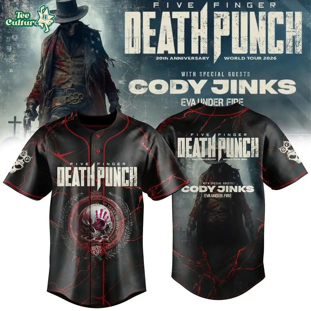 Five Finger Death Punch – 20th Anniversary World Tour 2026 Jersey - Red