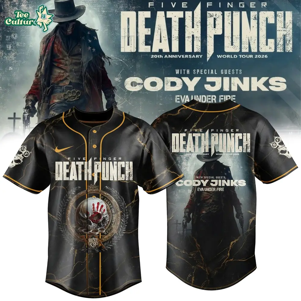 Five Finger Death Punch – 20th Anniversary World Tour 2026 Jersey - Yellow