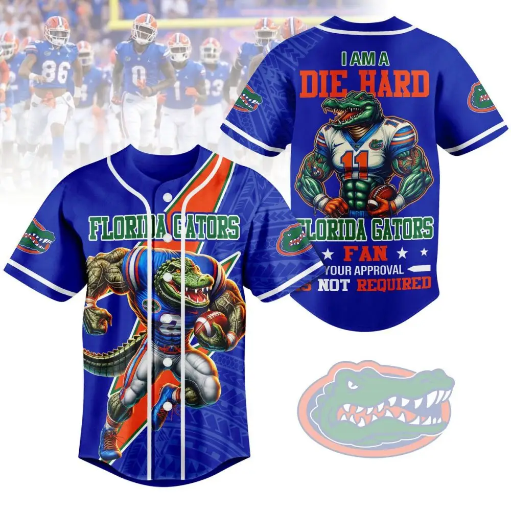Florida Gators Die Hard Fan Jersey - Bold Alligator Design, Perfect Sports Apparel For Game Day! Florida Gators Die Hard Fan Jersey - Bold Alligator Design, Perfect Sports Apparel For Game Day! - Image 1