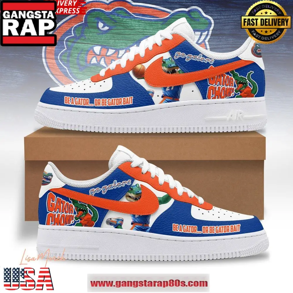 Florida Gators Go Gators Limited Edition Air Force 1 Running Sneakers Shoes Florida Gators Go Gators Limited Edition Air Force 1 Running Sneakers Shoes - Image 1