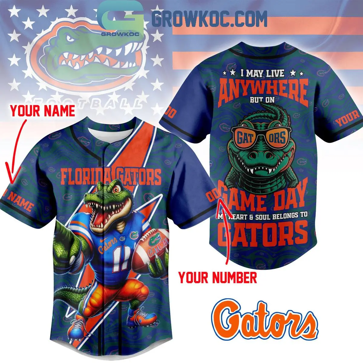Florida Gators My Hearts & Soul Belongs To Gators Jersey Florida Gators My Hearts & Soul Belongs To Gators Jersey - Image 1