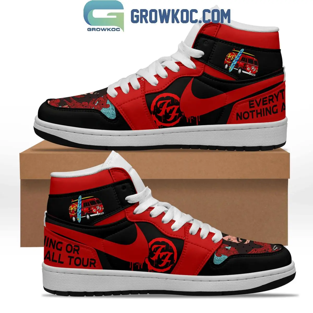 Foo Fighters Everything Or Nothing At All Tour Air Jordan 1 Shoes