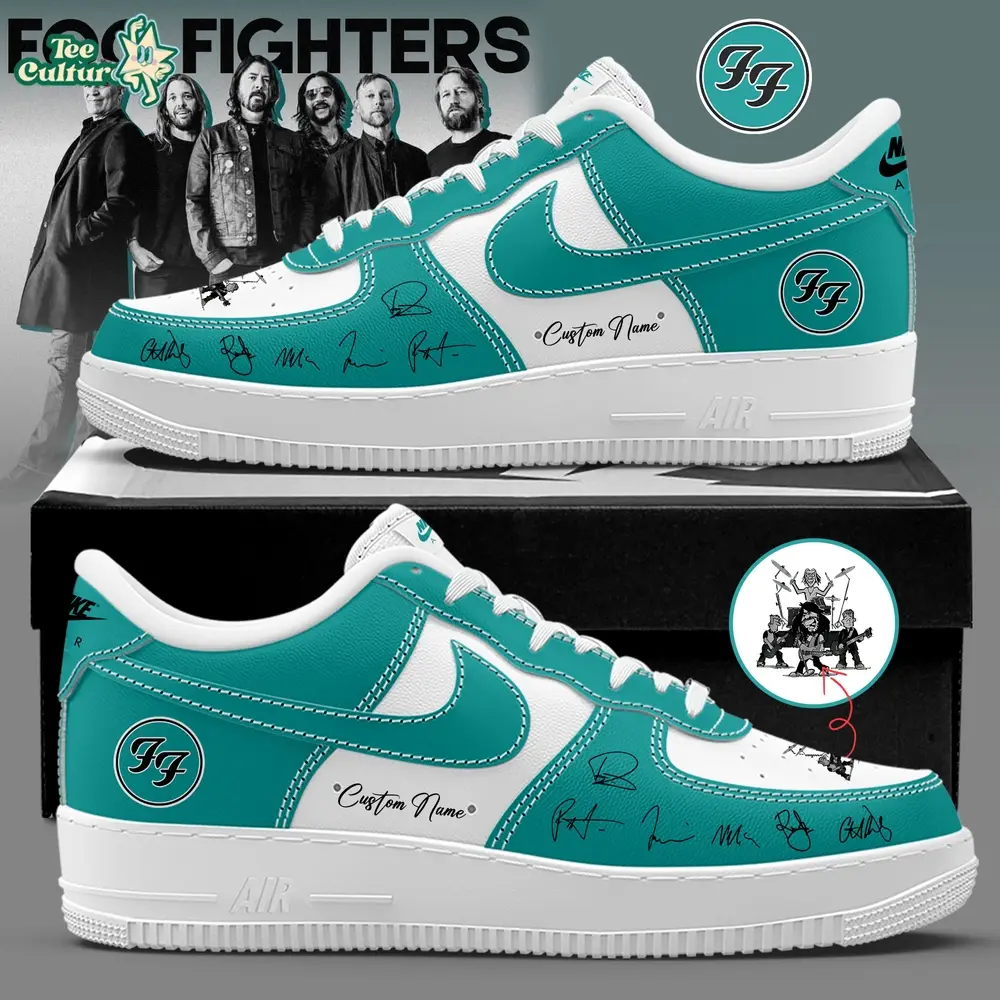Foo Fighters Take Cover Tour 2026 Signature Custom Name Blue Shoes AF