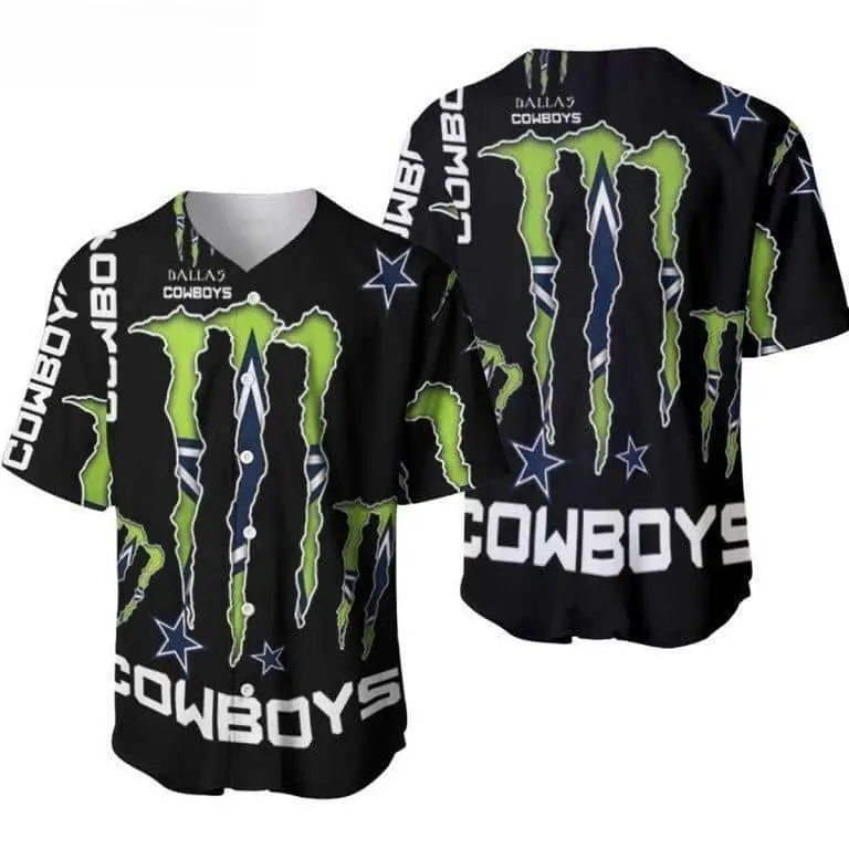 Football League Dallas Cowboys Baseball Jersey Monster Energy - Tazila