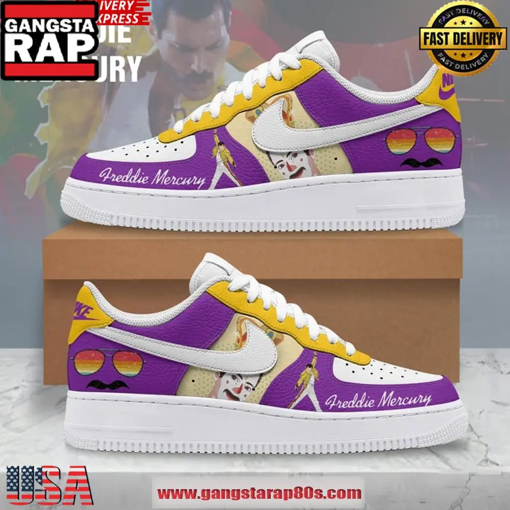 Freddie Mercury Nike New Edition Air Force 1 Sneakers Shoes