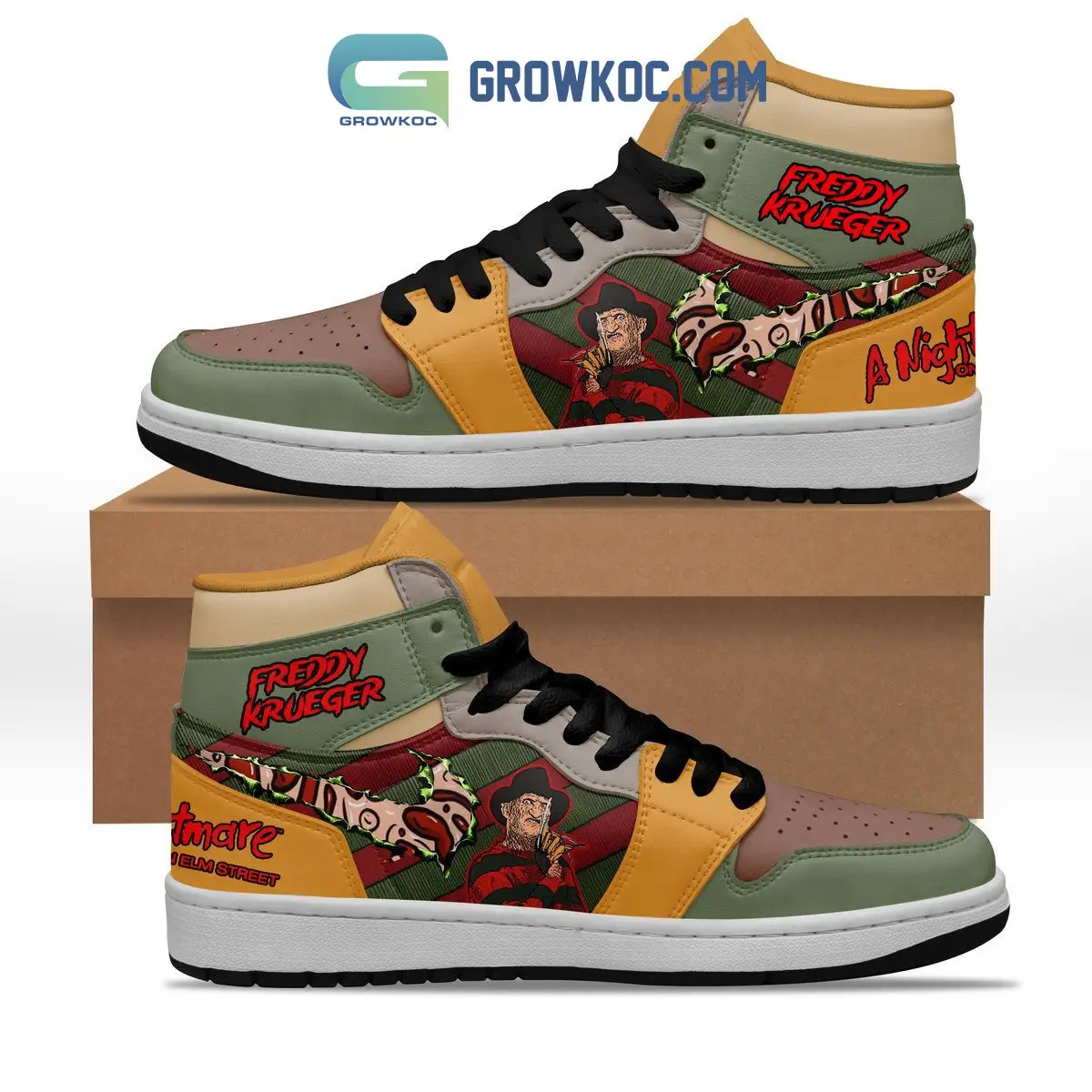 Freddy Krueger Nightmare On Elm's Street Air Jordan 1 Shoes Sneaker