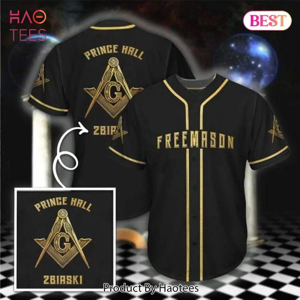 Freemason Baseball Jersey - Custom Prince Hall Design, Masonic Apparel By Haotees