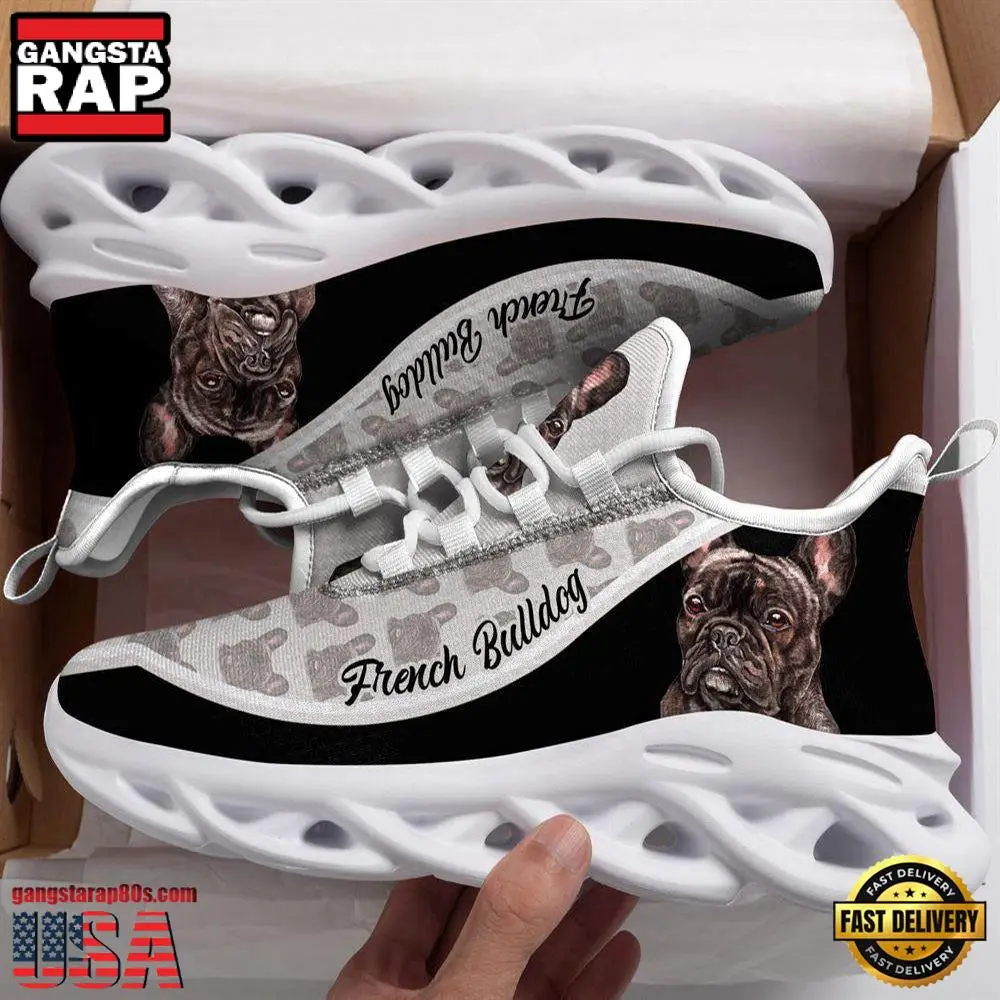French Bulldog Dogs Lover Max Soul Shoes, Running Sneakers