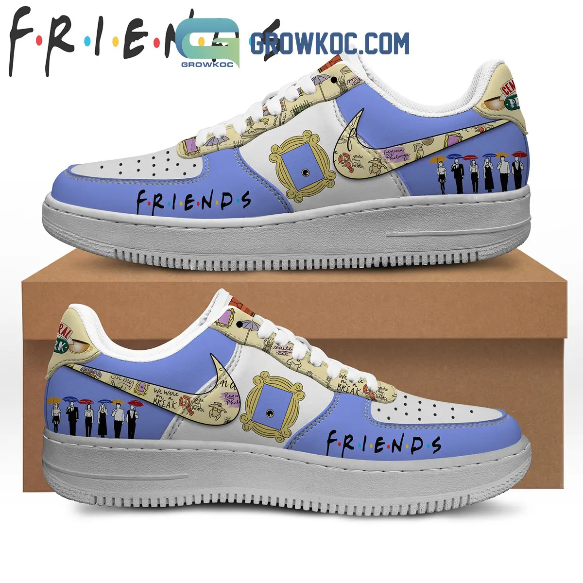 Friends America Sitcom Love Purple Air Jordan 1 Shoes