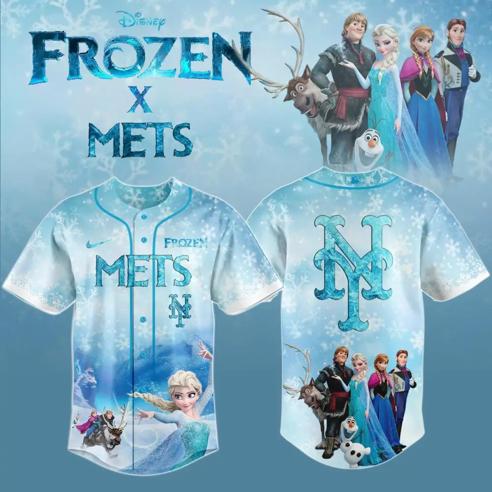 Frozen X Mets Limited Edition Jersey – Perfect For Disney & Baseball Fans! Frozen X Mets Limited Edition Jersey – Perfect For Disney & Baseball Fans! - Image 1