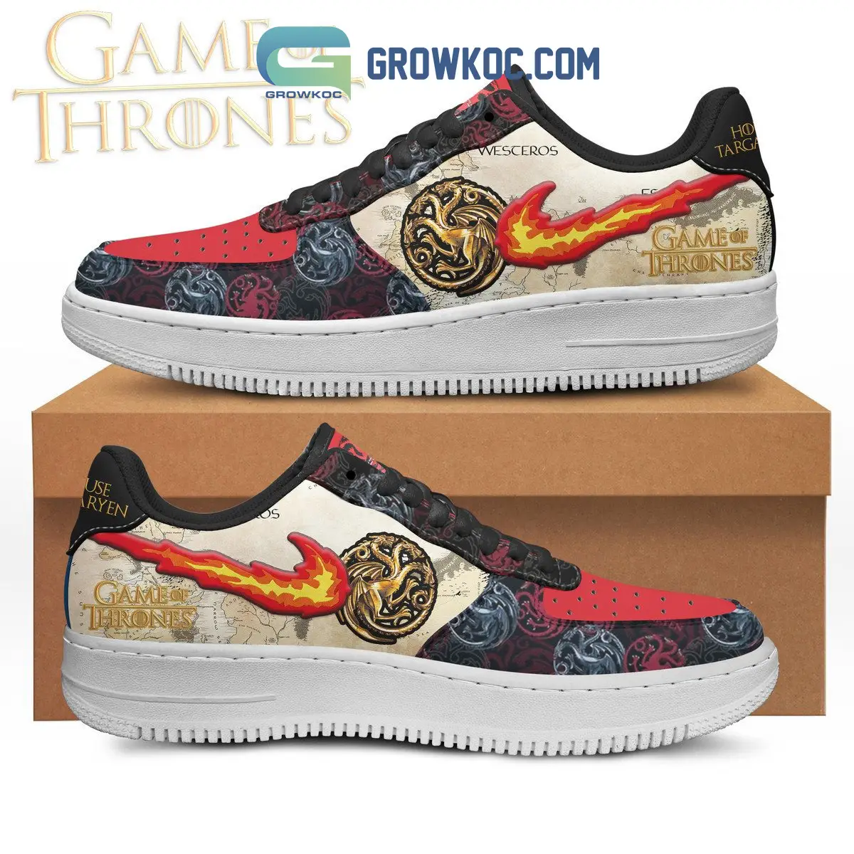 Game Of Thrones House Targaryen Air Force 1 Shoes