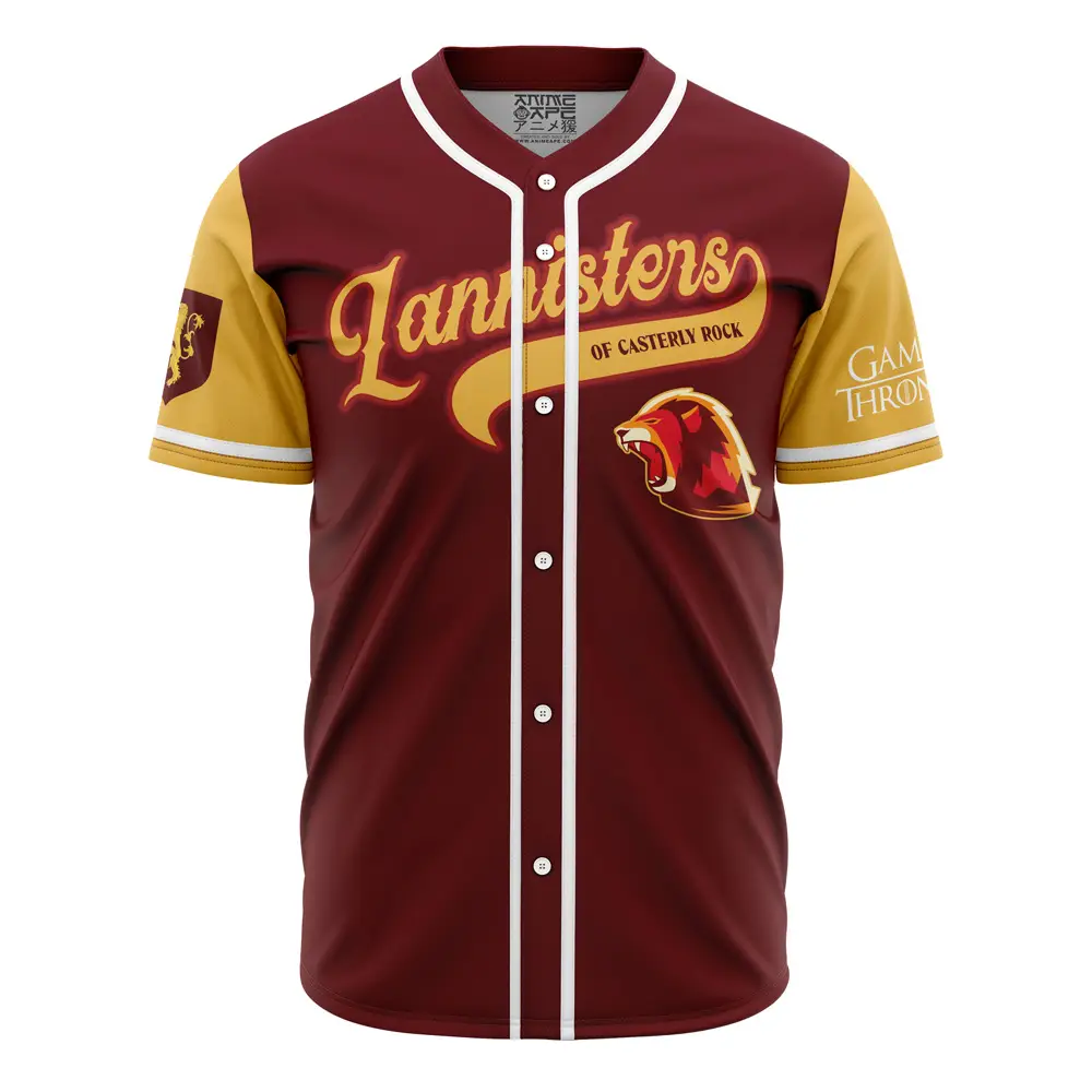 Game Of Thrones Lannister Baseball Jersey - Premium Official Fan Wear