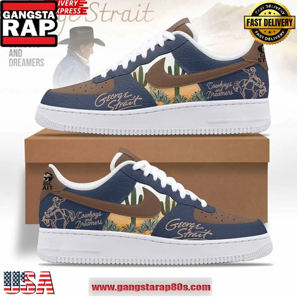 George Strait Cowboys and Dreamers Limited Edition Air Force 1 Sneakers Shoes