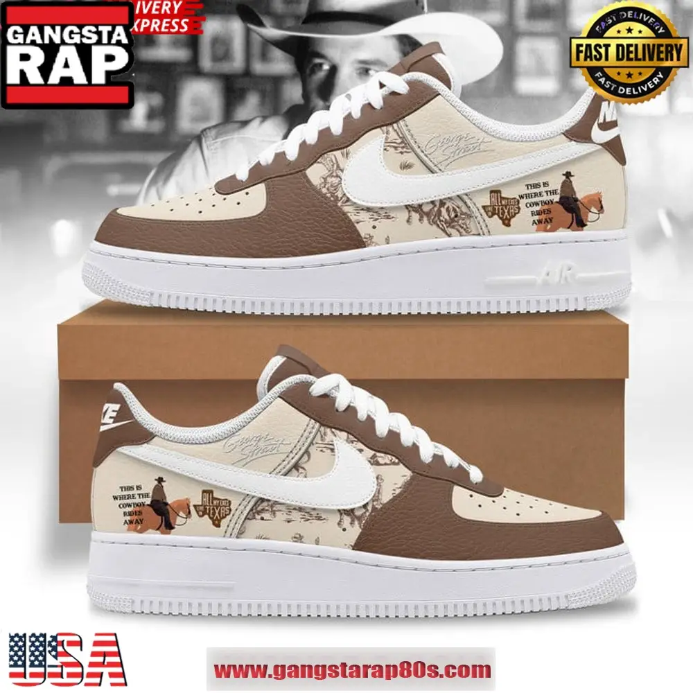 George Strait Texas King New Design Air Force 1 Sneakers Shoes George Strait Texas King New Design Air Force 1 Sneakers Shoes - Image 1