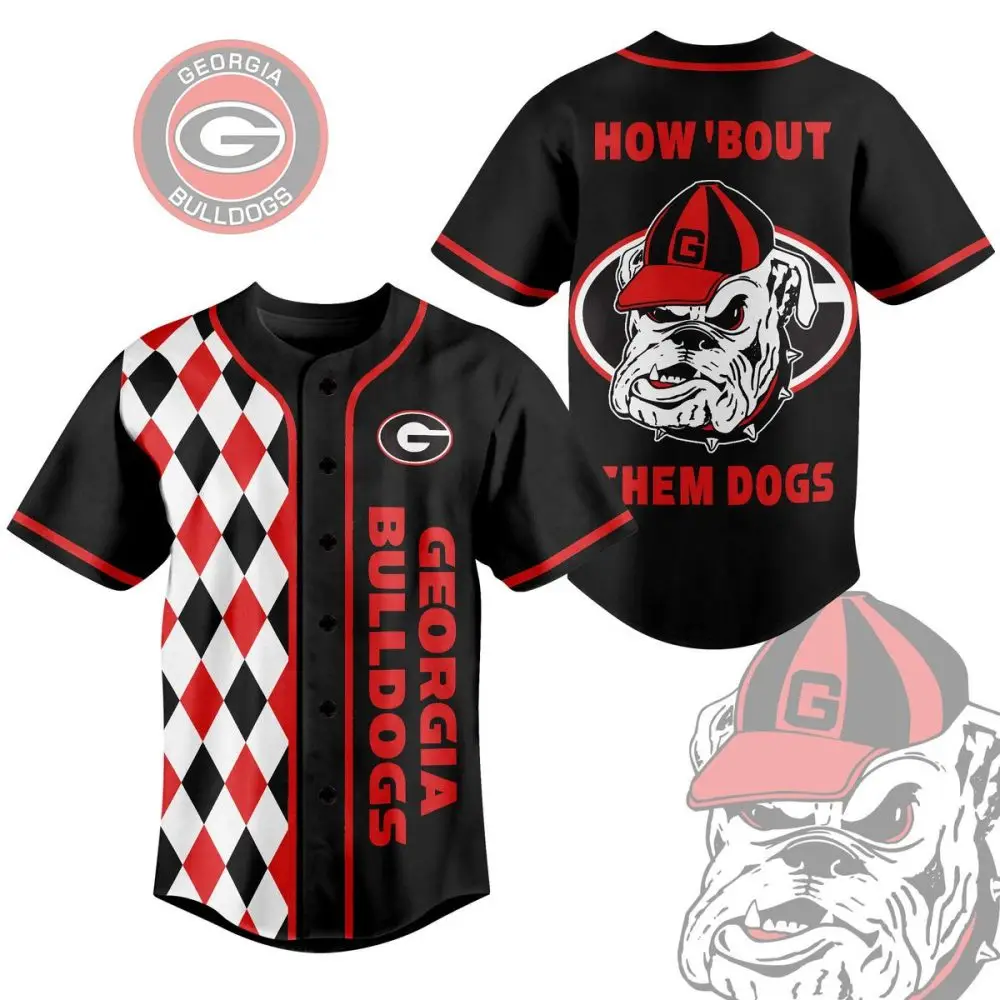 Georgia Bulldogs Baseball Jersey - Bold Design, Perfect For Fans! Show Your Team Spirit!