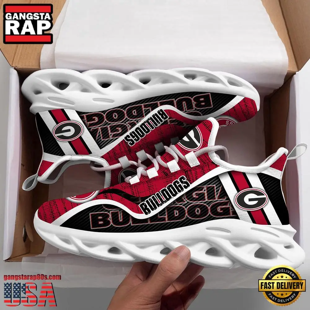 Georgia Bulldogs NCAA Clunky New Design Max Soul Shoes, Running Sneakers