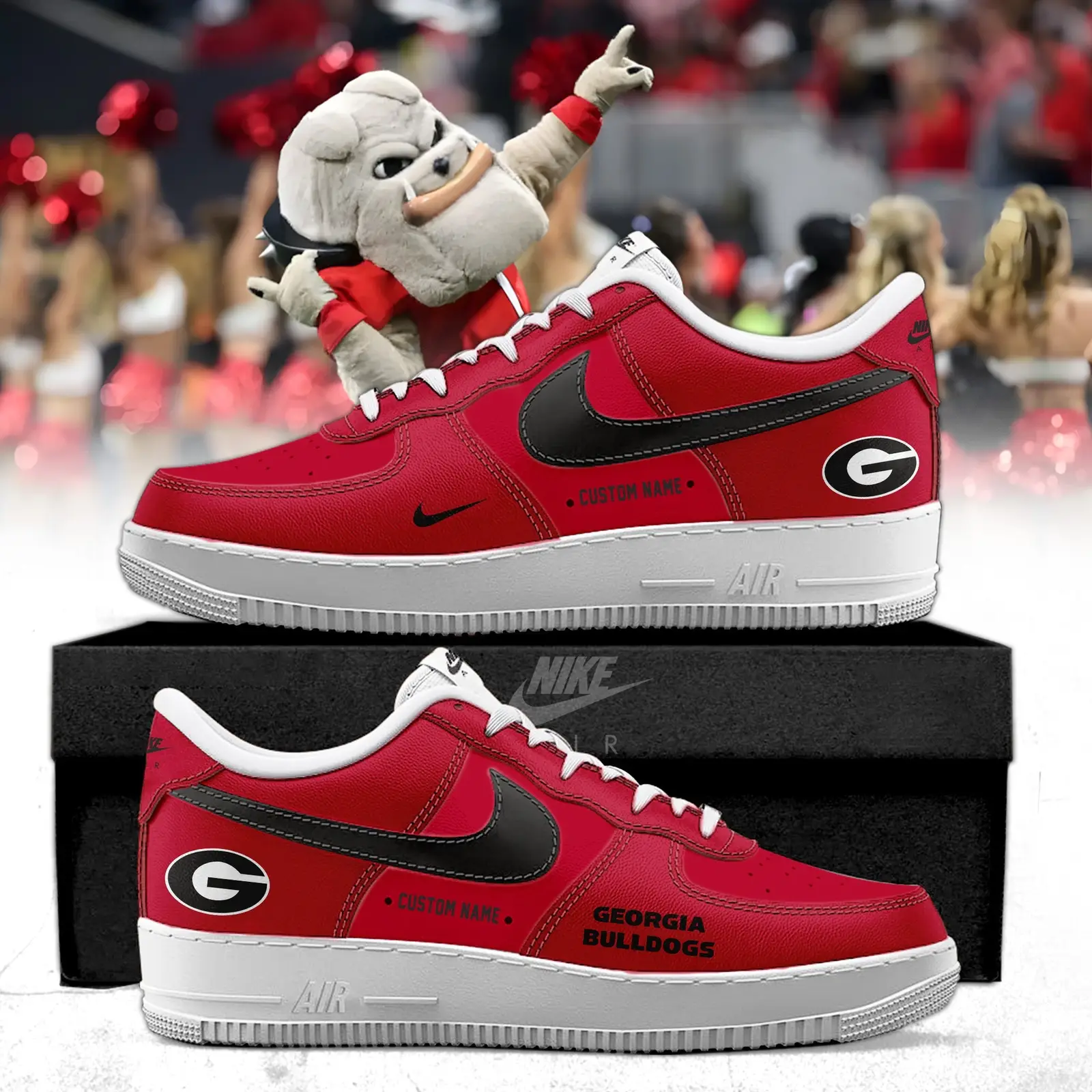 Georgia Bulldogs Special Edition Air Force 1 Sneakers | SW44
