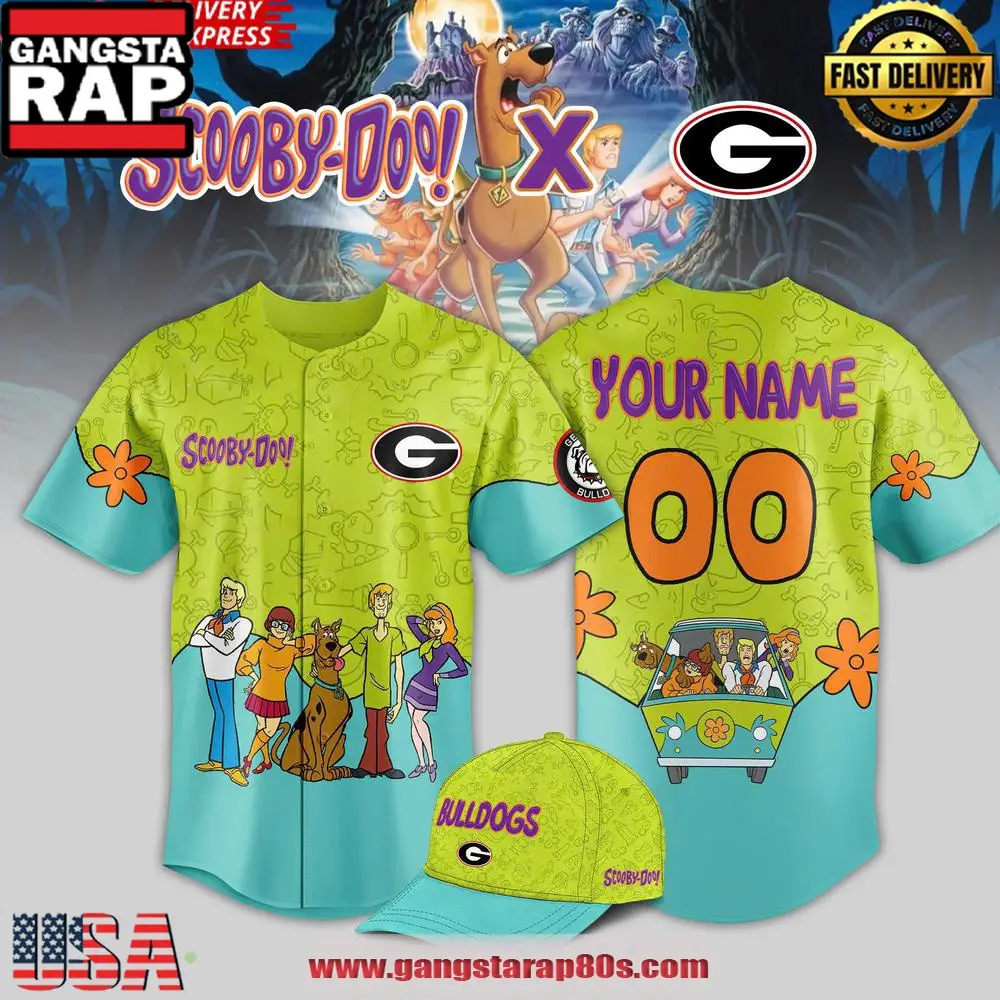 Georgia Bulldogs x Scooby Doo Night 2025 Baseball Jersey Shirt Georgia Bulldogs x Scooby Doo Night 2025 Baseball Jersey Shirt - Image 1