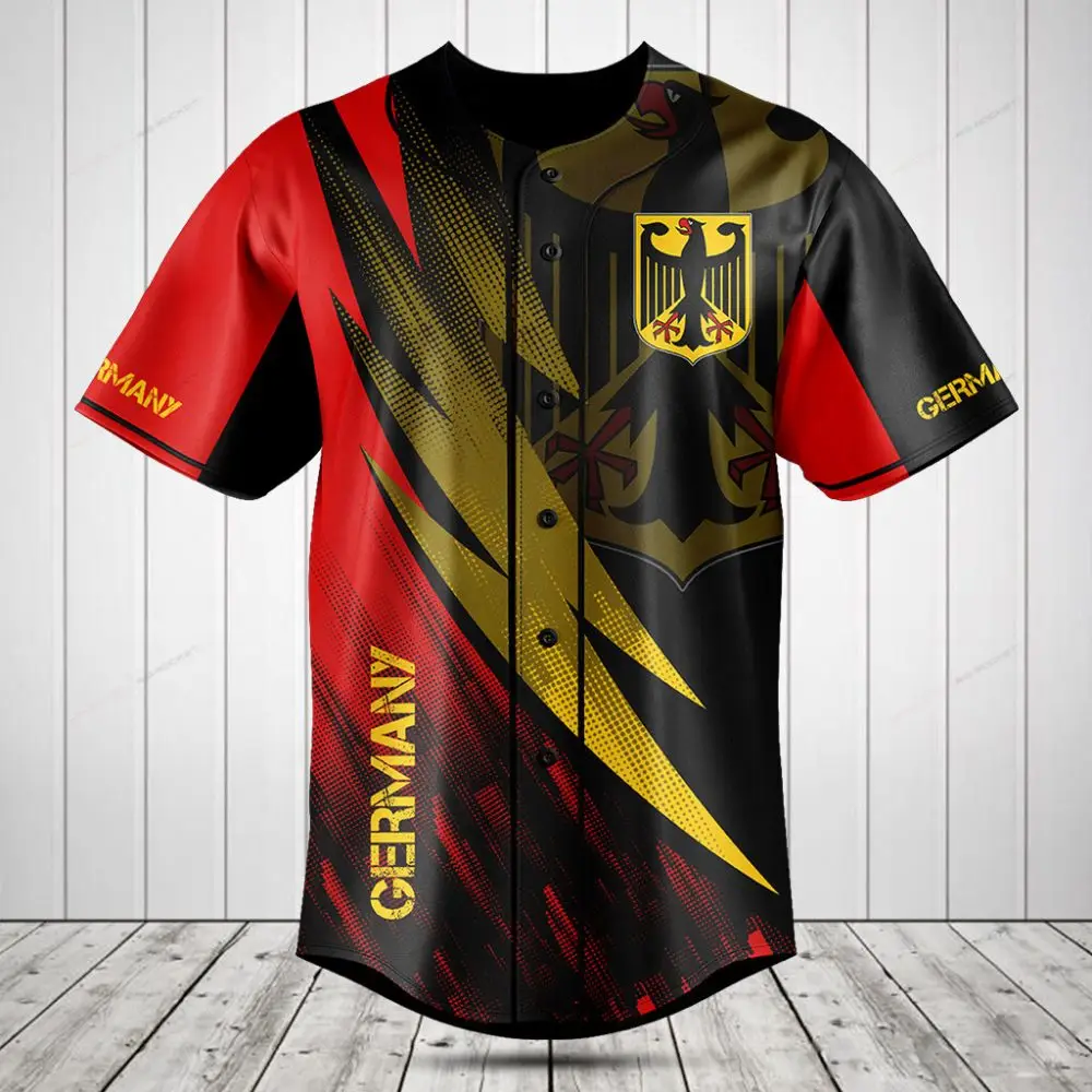 Germany Flag Baseball Jersey - Bold Design, Premium Quality, Perfect Gift! Germany Flag Baseball Jersey - Bold Design, Premium Quality, Perfect Gift! - Image 1